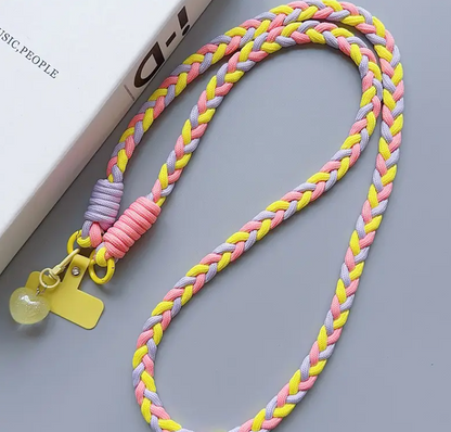 Flätad crossbody-mobilrem