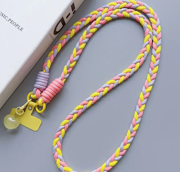 Flätad crossbody-mobilrem