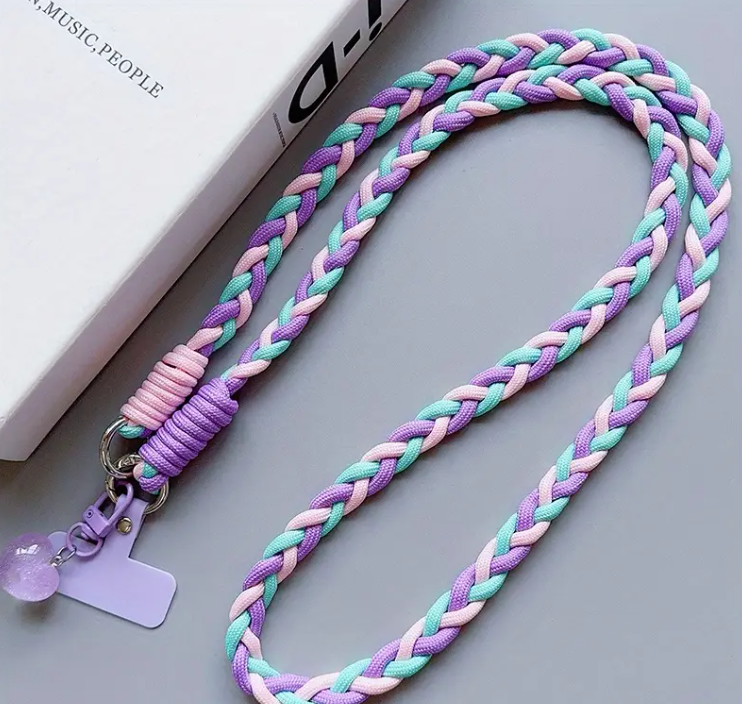 Flätad crossbody-mobilrem