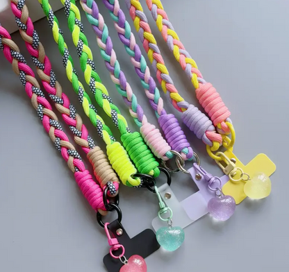 Flätad crossbody-mobilrem